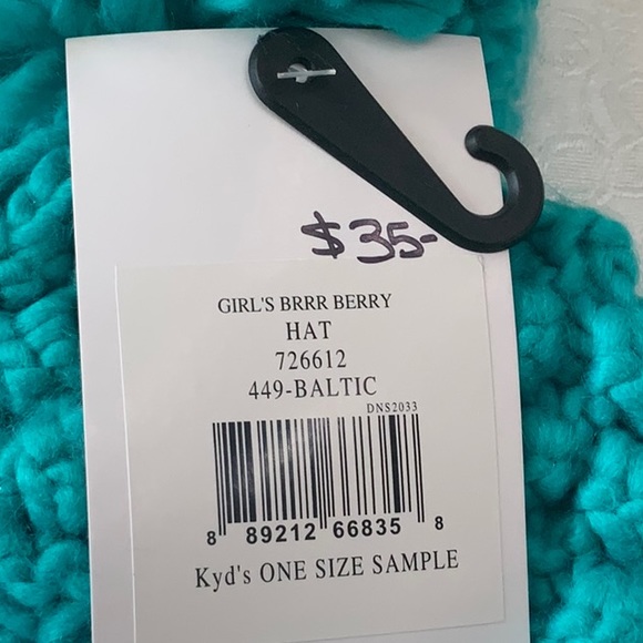 Spyder GIRLS BRRR BERRY HAT Baltic (Aqua) - Picture 9 of 10